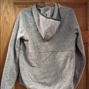 L.L. Bean M Reg Snap Hooded Women's Fleece Jacket - Grey
